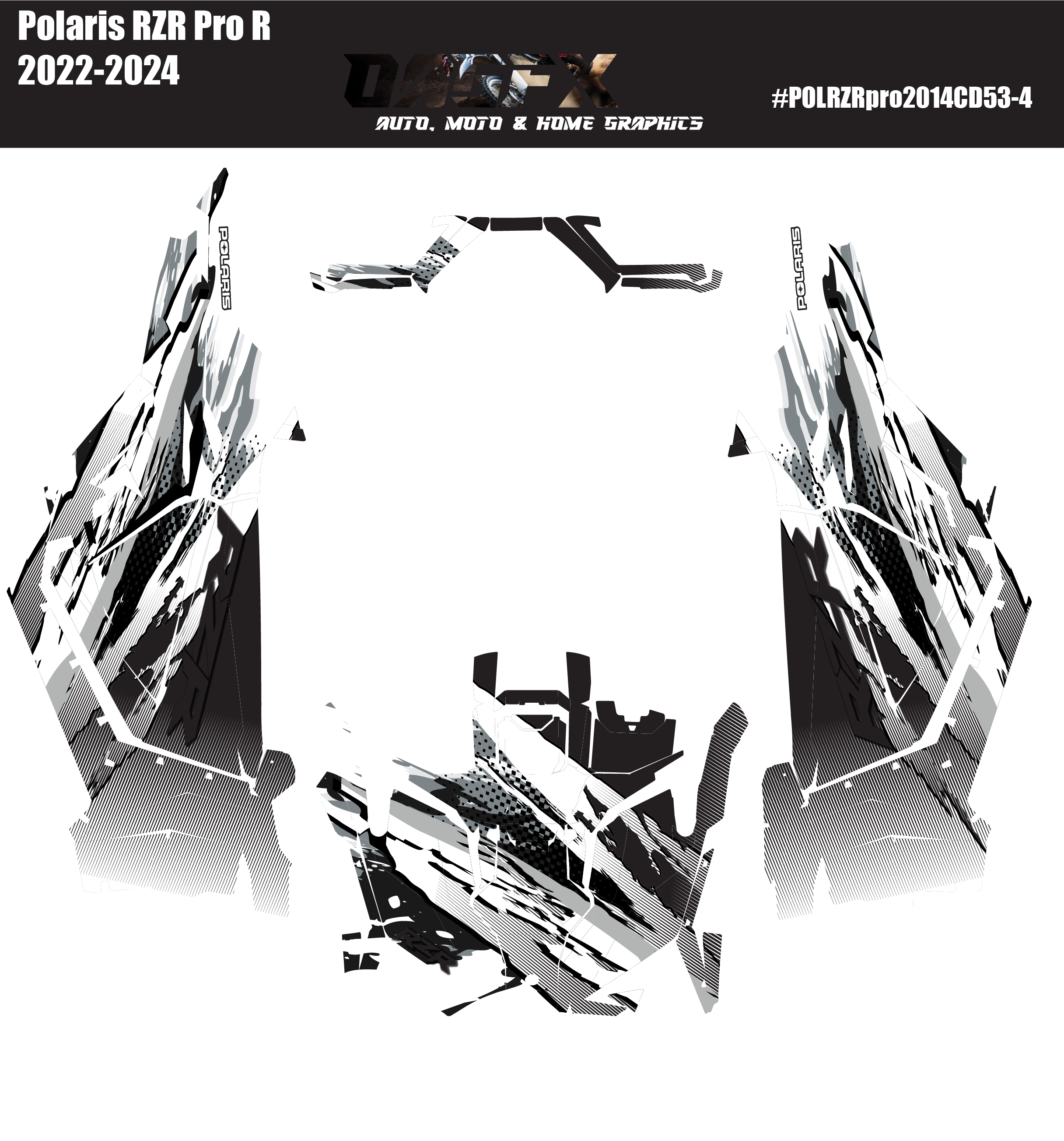 2022-2024 Polaris RZR XP Pro XP Pro R OAGFX Graphics Kit D53-4 Wild
