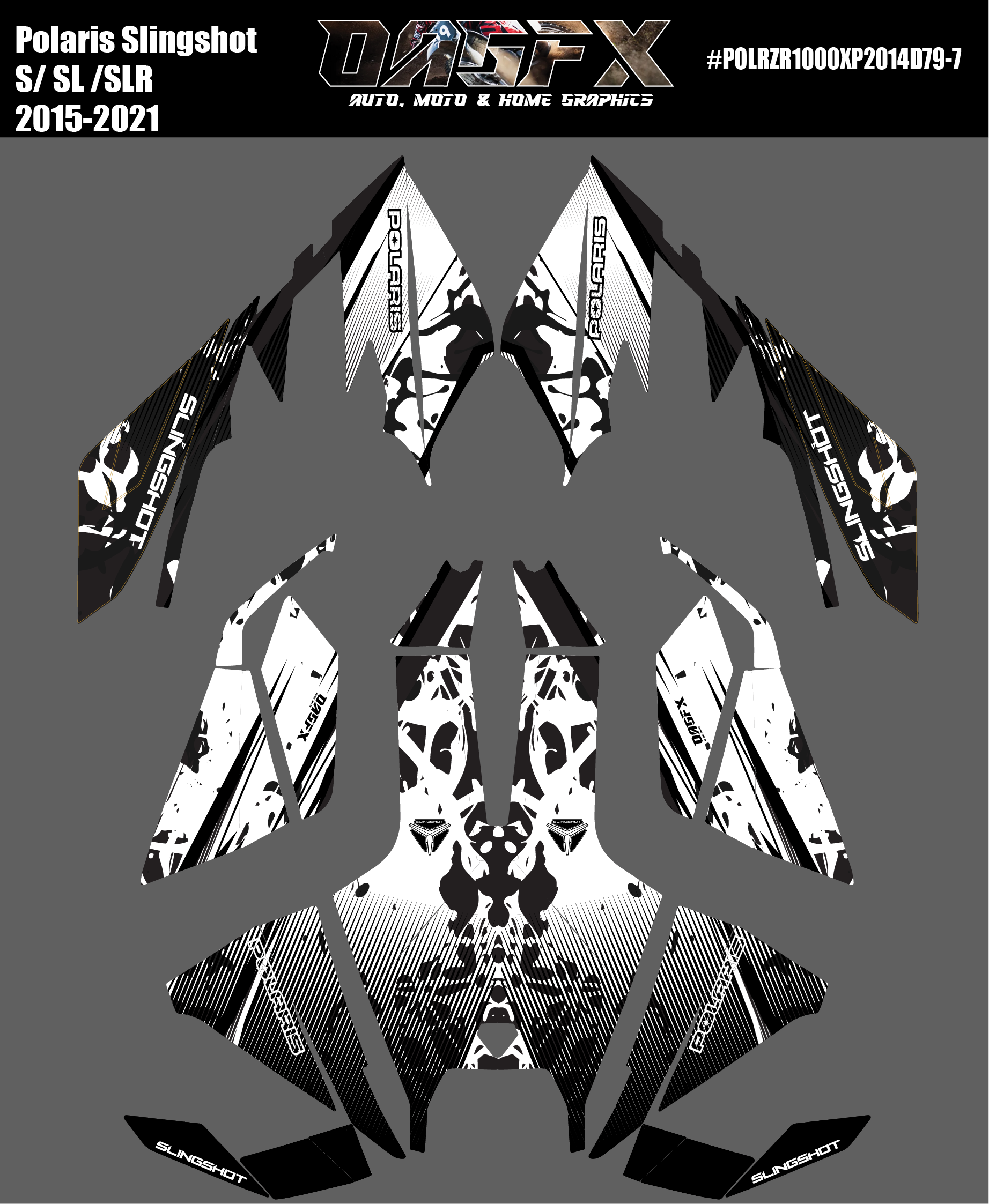 2015 - 2021 Polaris POLARIS SLINGSHOT S SL SLR Graphics D79-7