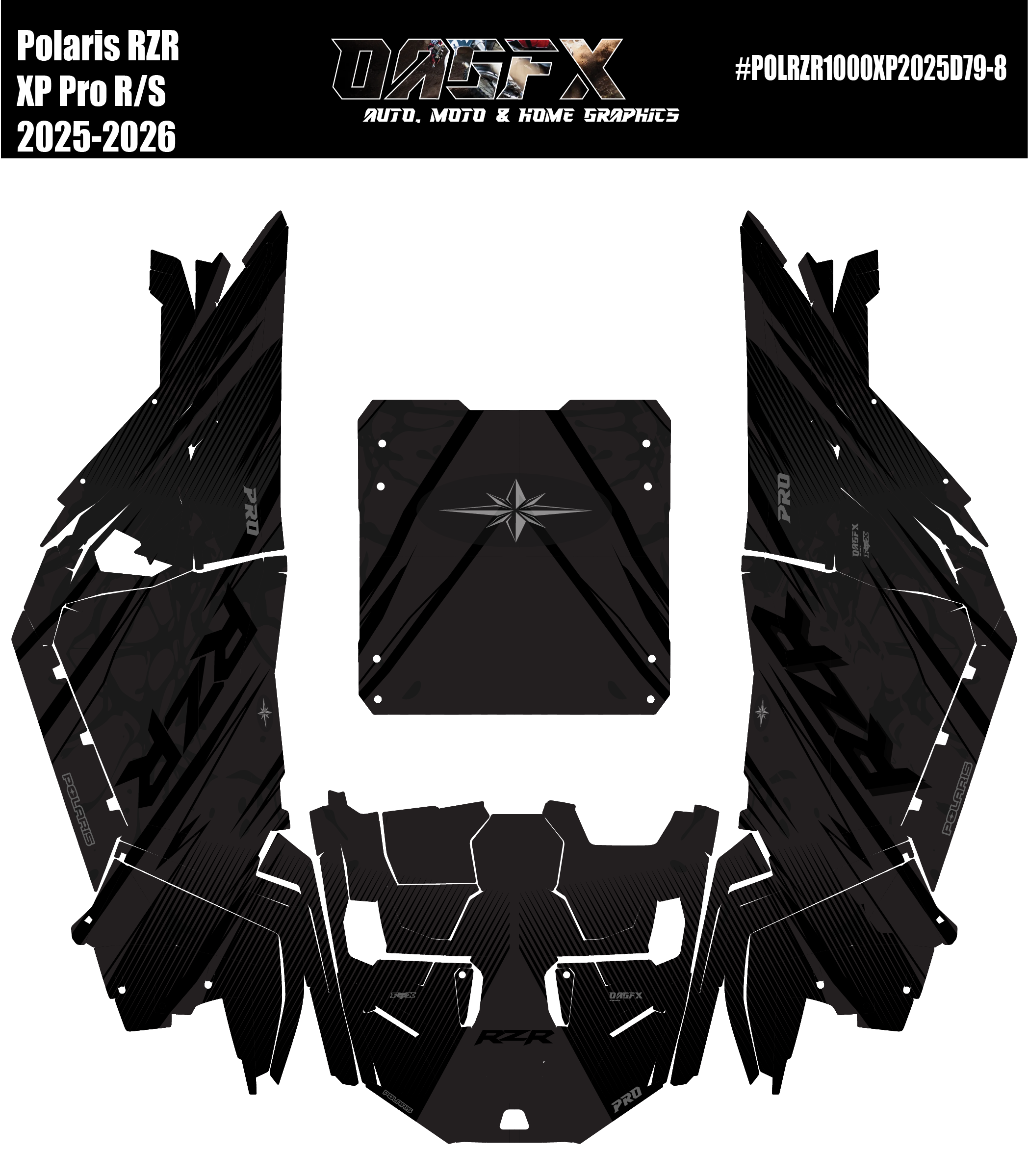 2025-2026 Polaris RZR Pro XP/Pro R/ Pro S Graphics Kit D79-8 Stealth