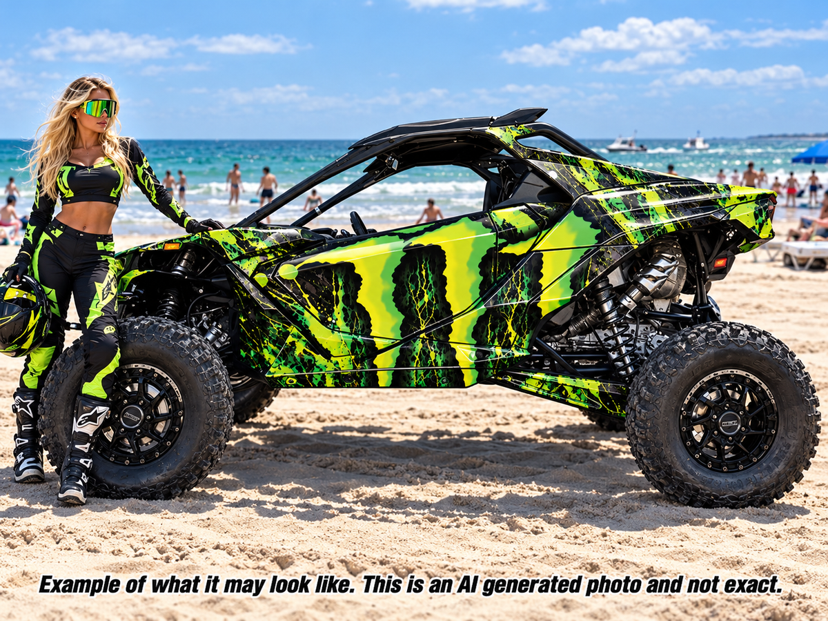 2024-2025 Can Am Maverick R RS "Monster" Graphics Kit  Pro Edition