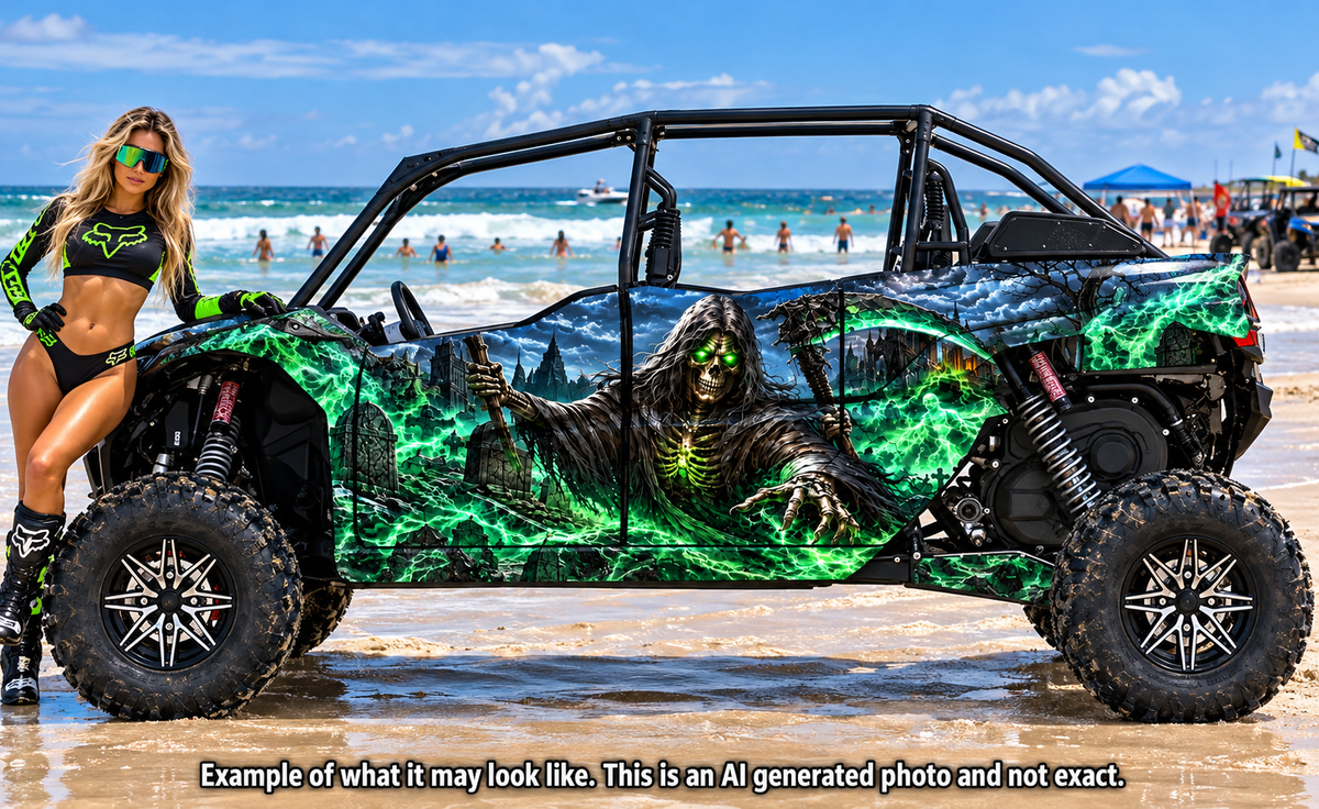 2020 - 2024 Kawasaki Teryx KRX 4 Door 1000 Grim Reaper Graphic Kit