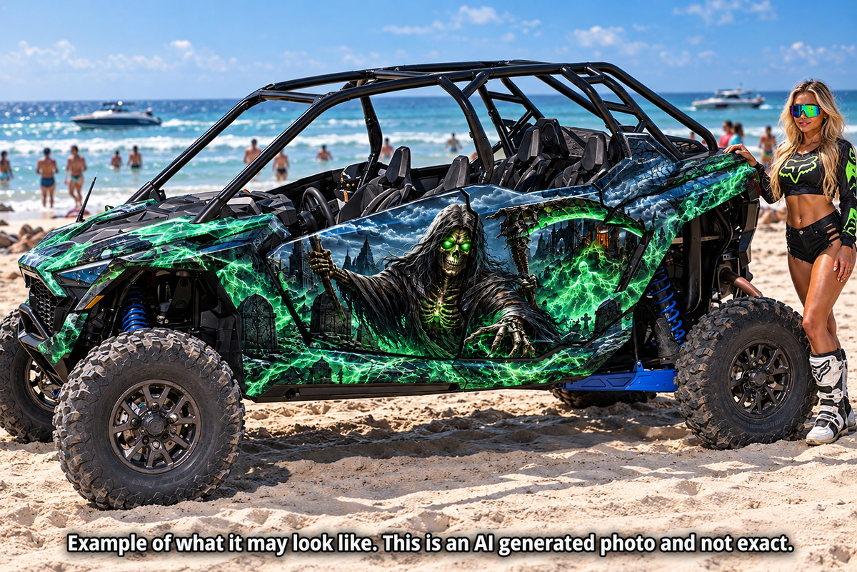 2020 - 2024 Polaris RZR Pro XP 4 Graphics Kit Grim Reaper