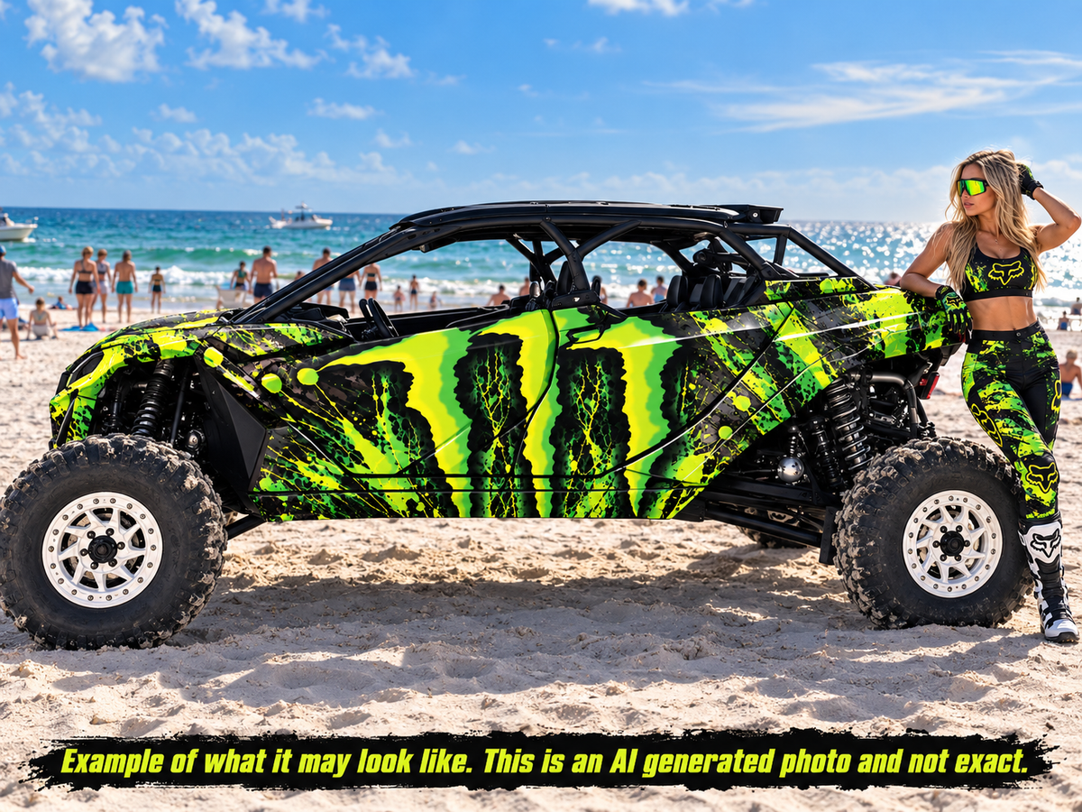 2025 Can Am Maverick R Max 4 Door "Monster" Graphics Kit