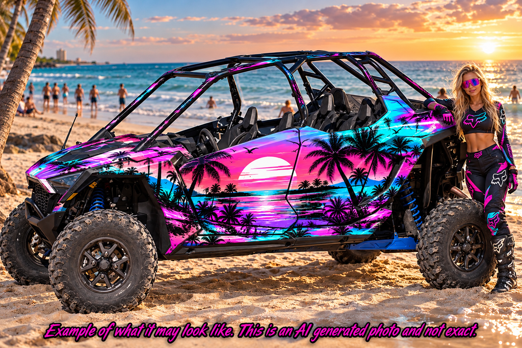 2020 - 2024 Polaris RZR Pro XP 4 Graphics Kit Miami Beach
