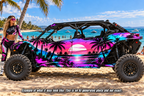 2017-2024 Can Am X3 Max 4 Door Maverick RR DS Miami Beach Graphics Kit