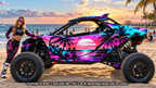 2024-2025 Can Am Maverick R RS Miami Beach Graphics Kit  Pro Edition