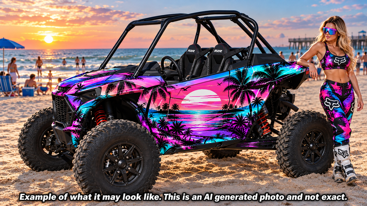 2019 - 2022 Polaris RZR XP 1000 Turbo S Miami Beach Graphics Kit