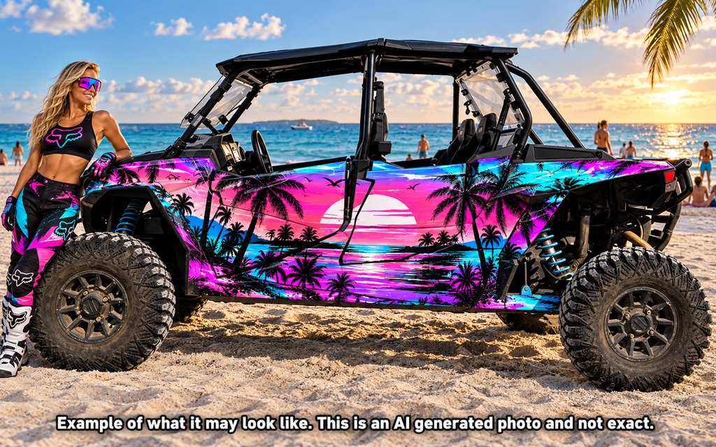 2020 - 2023 Polaris RZR  XP 1000 4 Door Graphics Kit Miami Beach