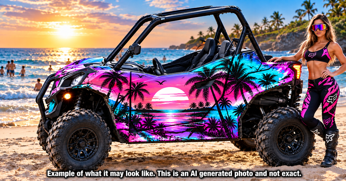 2016-2023 Can Am Maverick Trail 1000 Miami Beach Graphics Kit