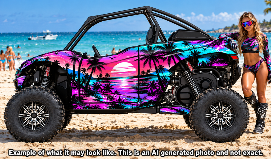 2019 - 2025 Kawasaki Teryx KRX 1000 Miami Beach Series Graphic Kit