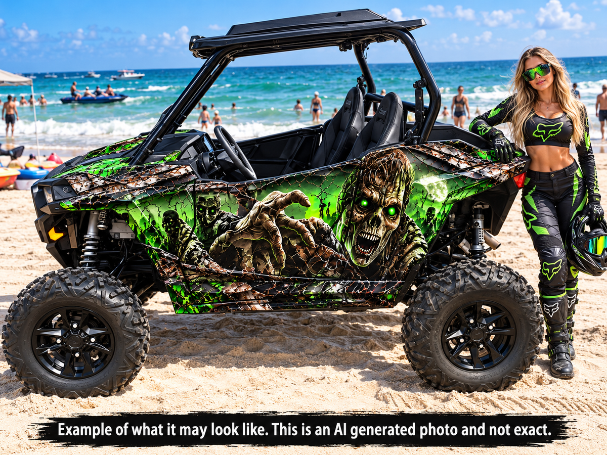 2014 + Polaris RZR 900 Zombie Graphics Kit
