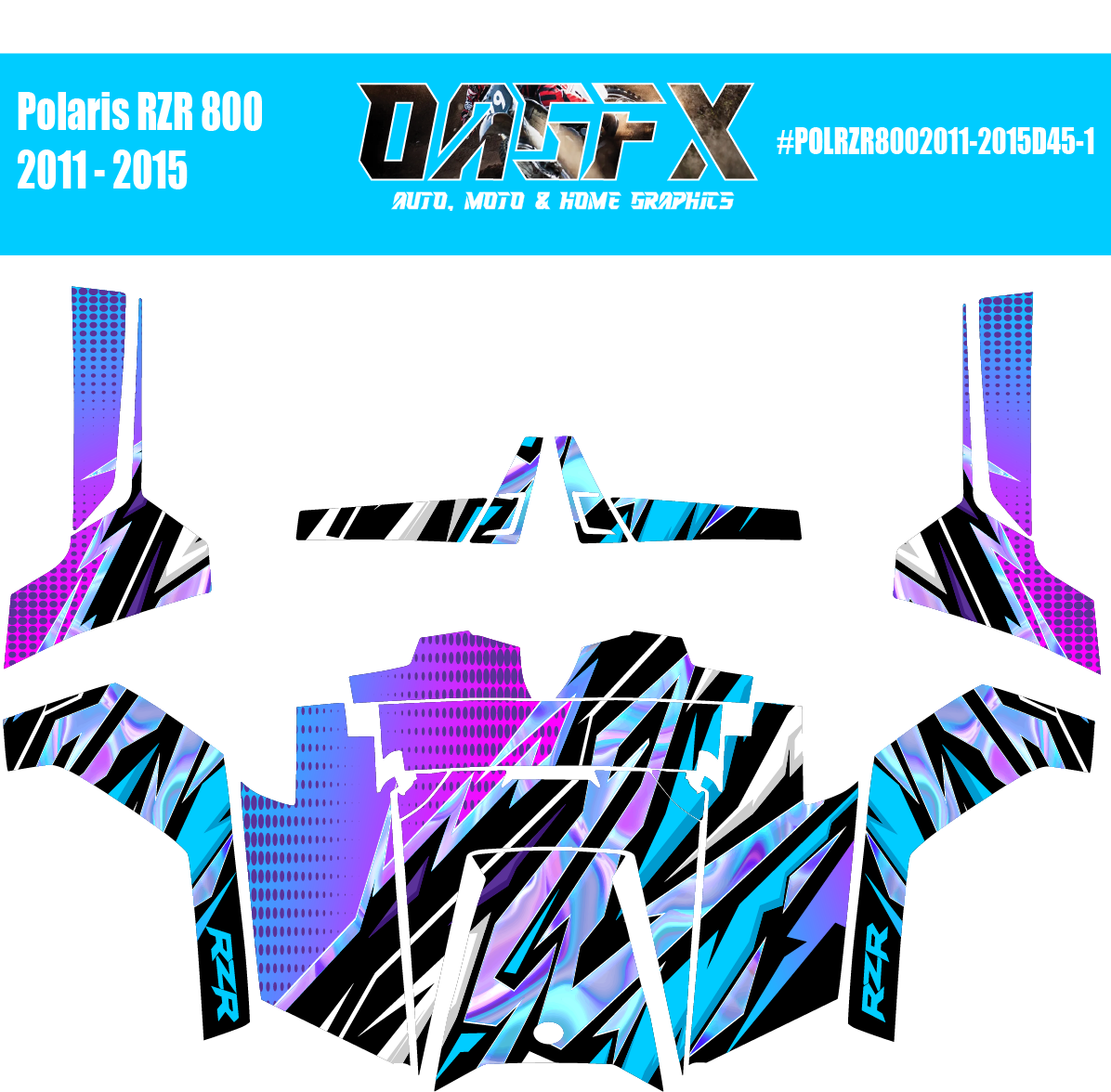Graphics Kit for POLARIS RZR 800 2011-2015