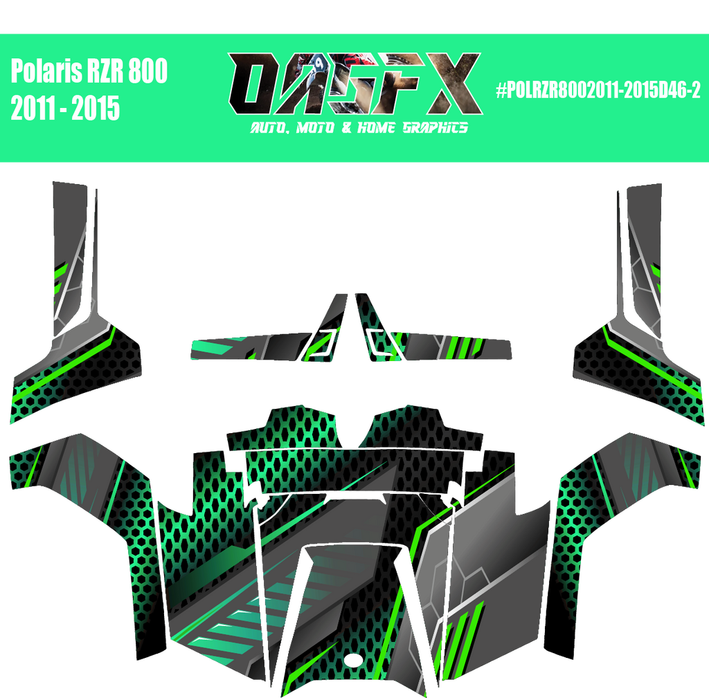 Graphics Kit for POLARIS RZR 800 2011-2015 (2 Color Variations)