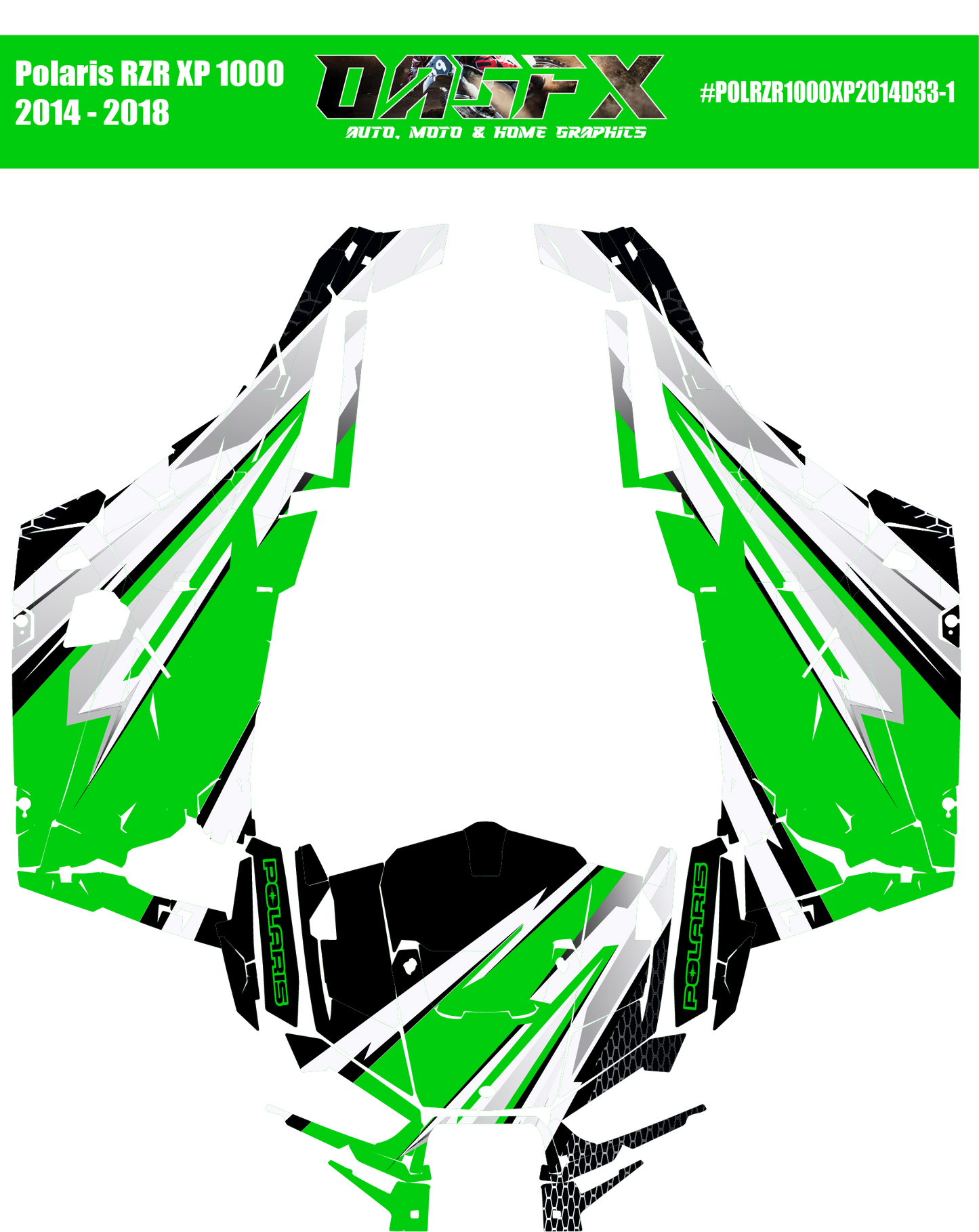Graphics Kit for POLARIS RZR XP 1000 2014-2018 (4 Color Variations) – OAGFX