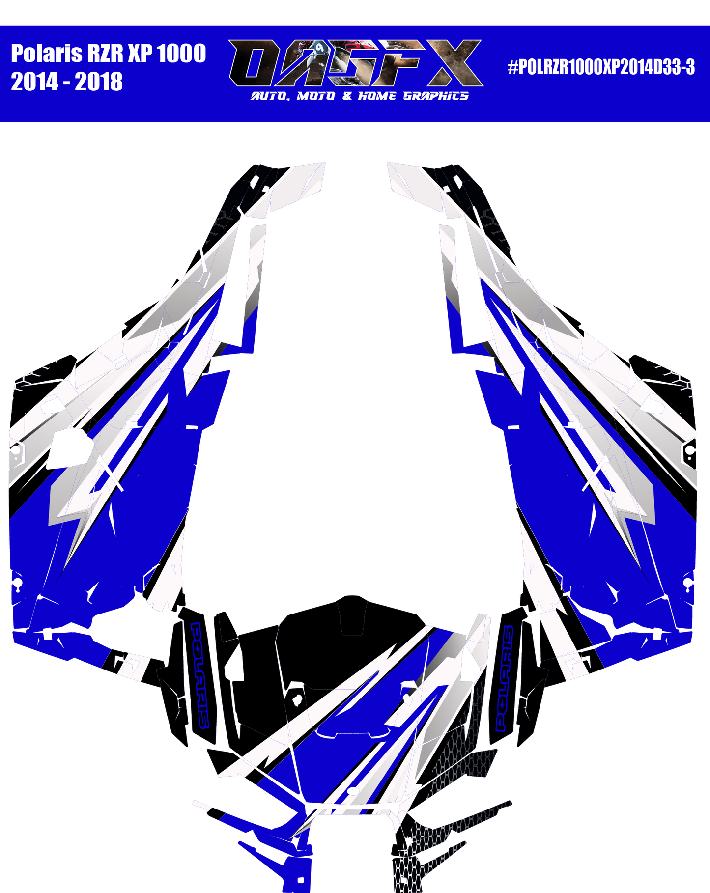 Graphics Kit for POLARIS RZR XP 1000 2014-2018 (4 Color Variations)