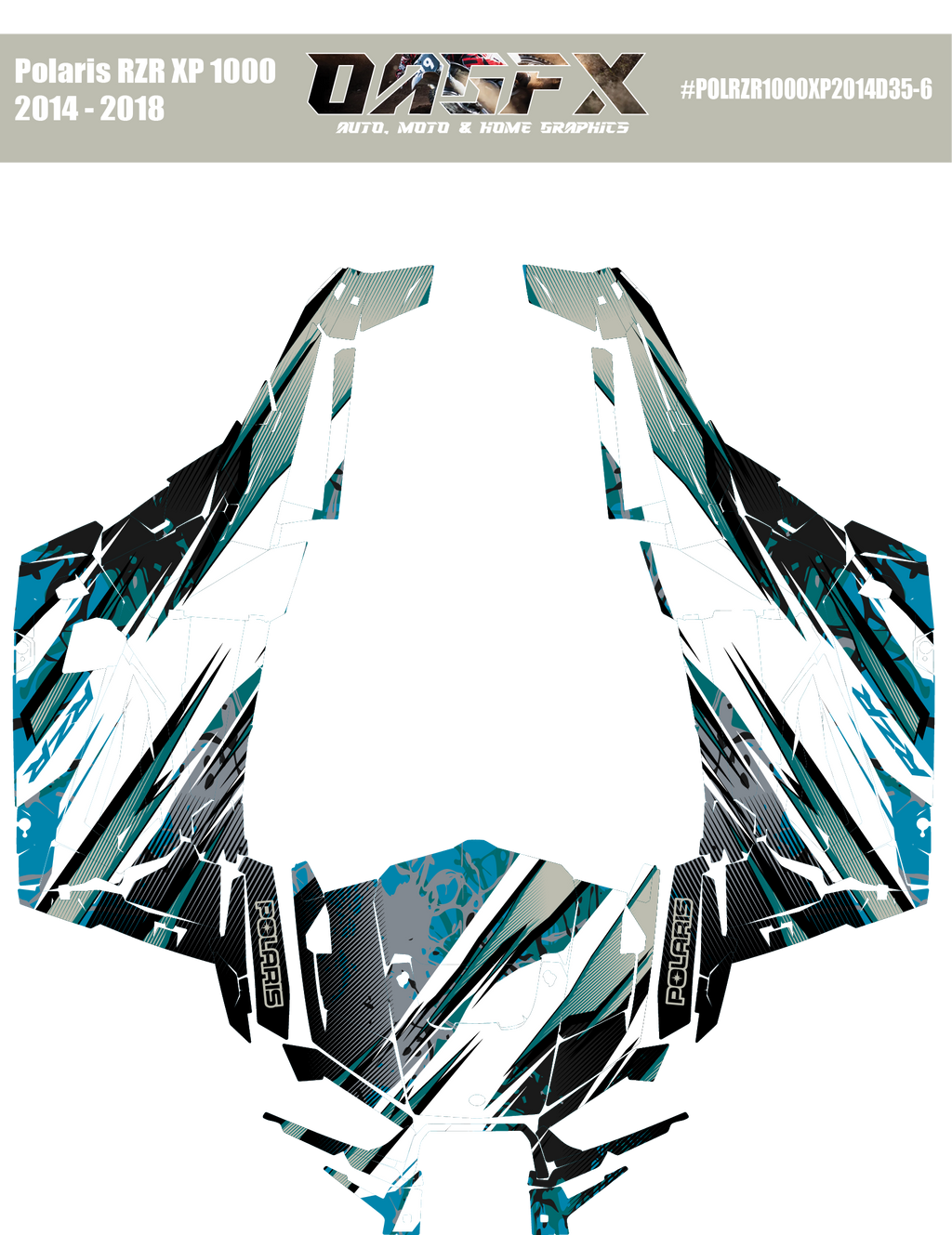 Graphics Kit for POLARIS RZR XP 1000 2014-2018 (7 Color Variations)