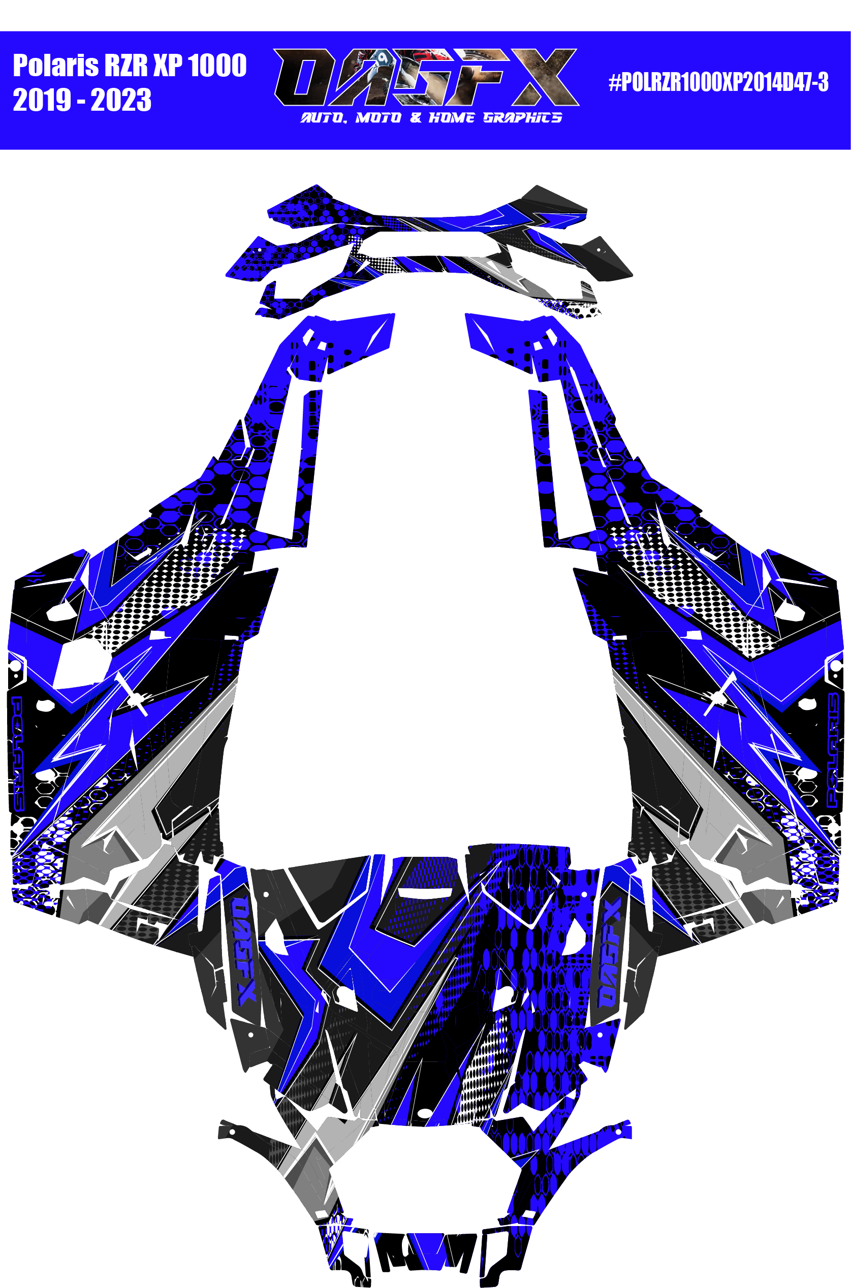 Graphics Kit for POLARIS RZR XP 1000 2019-2022 (7 Color Variations)