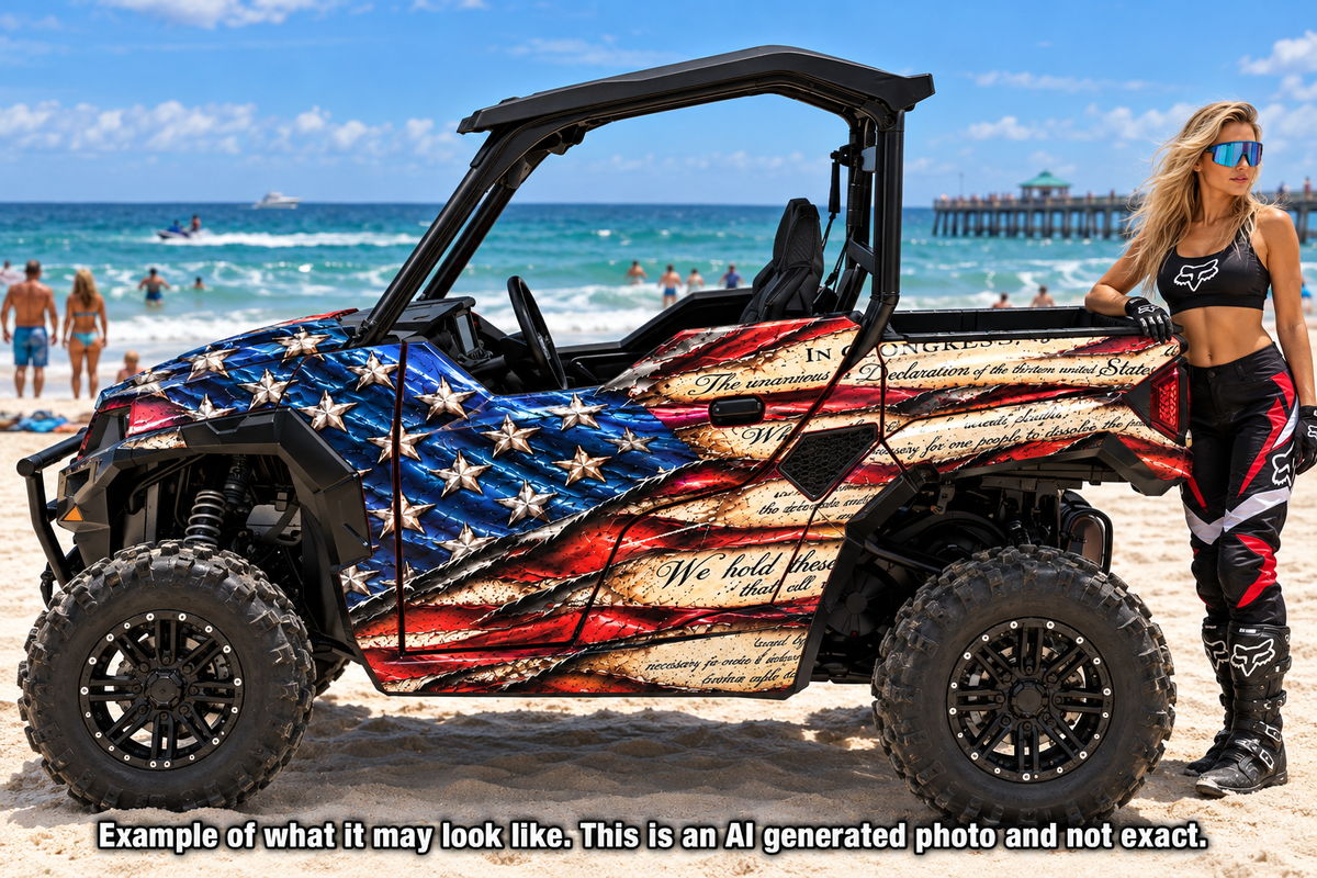 2016-2022 Polaris General EPS 1000 USA Flag Graphics Kit Patriot
