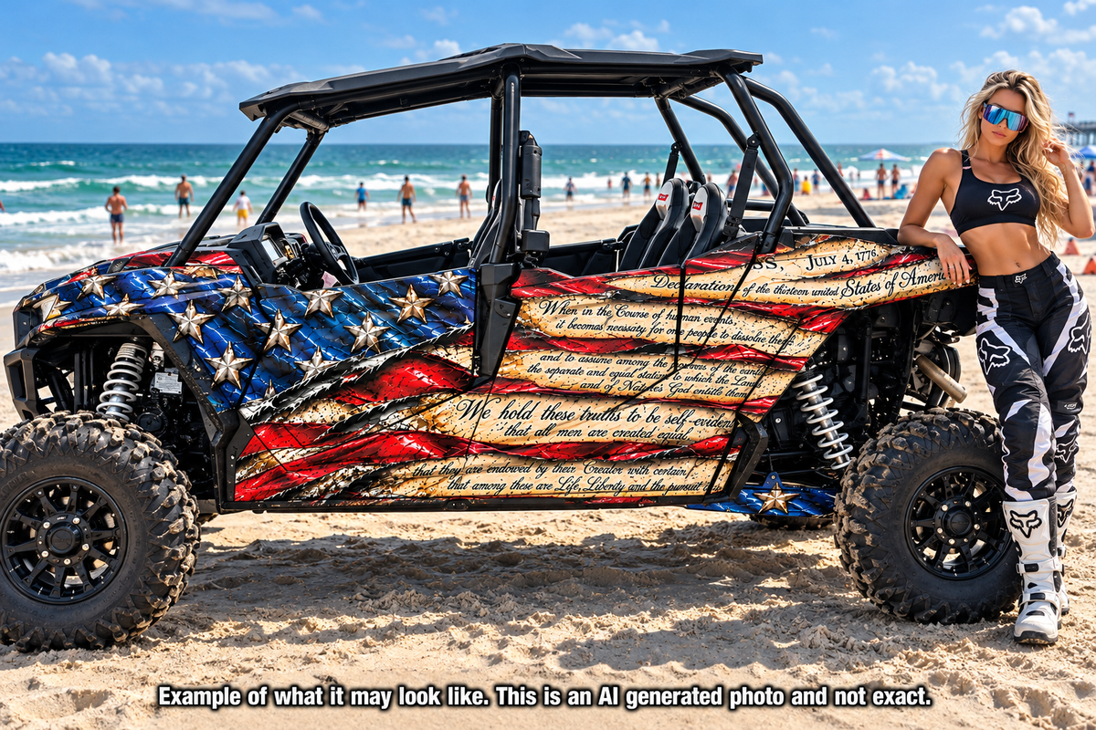 2020 - 2023 Polaris RZR  XP 1000 4 Door USA Flag Graphics Kit Patriot