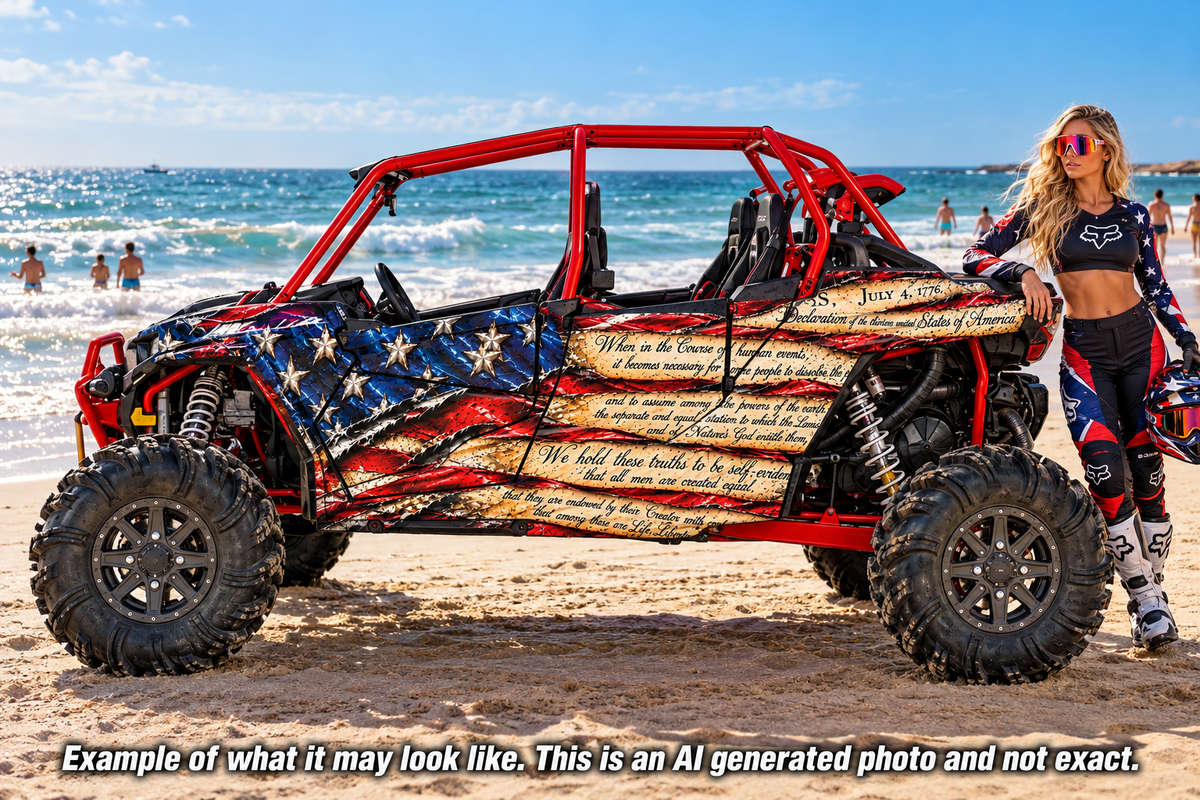 2014 - 2018 Polaris RZR XP 4 USA Flag Graphics Kit Patriot
