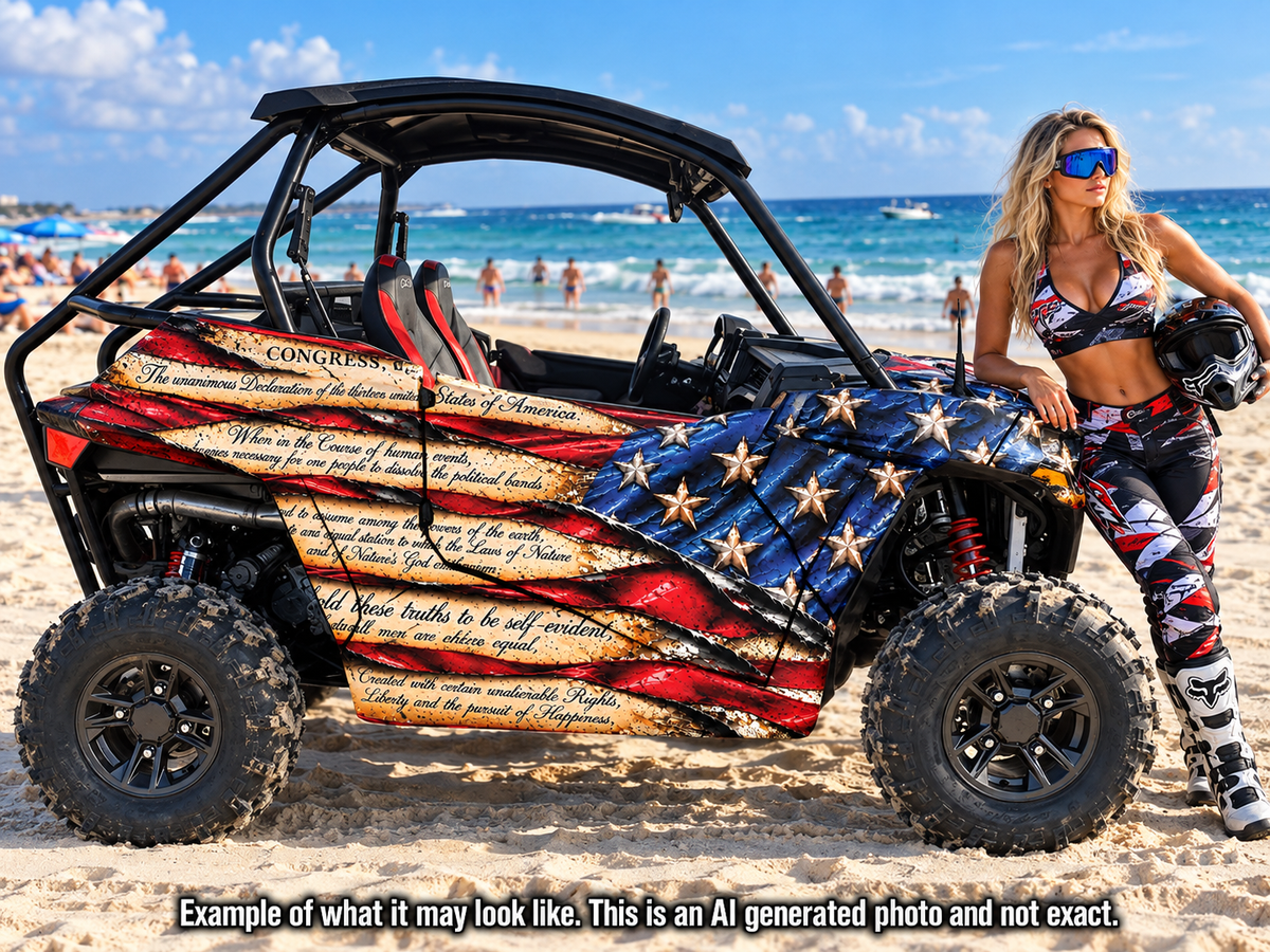 Polaris RZR Trail S USA Flag Graphics Kit USA Patriot