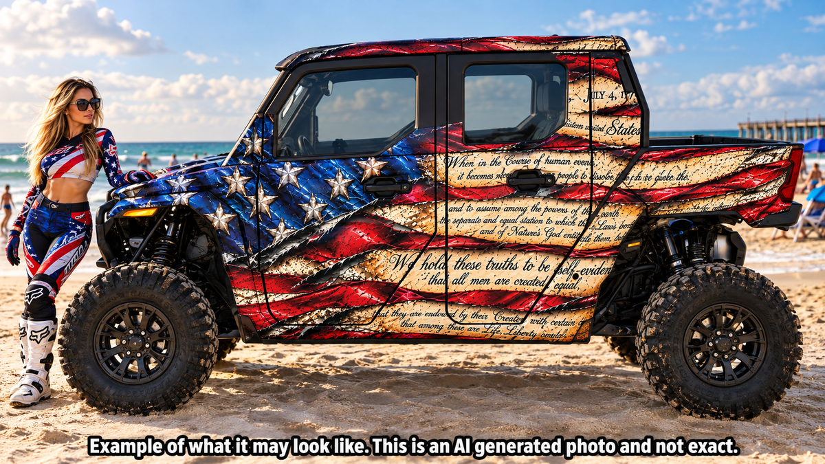 2024-2025 Polaris Xpedition ADV 4 Door USA Flag Graphics D69-2 USA Patriot