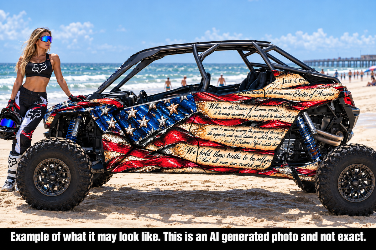 2020 - 2024 Polaris RZR Pro XP 4 USA Flag Graphics Kit Patriot