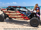 2025 Can Am Maverick R Max 4 Door USA Flag Graphics Kit USA Patriot