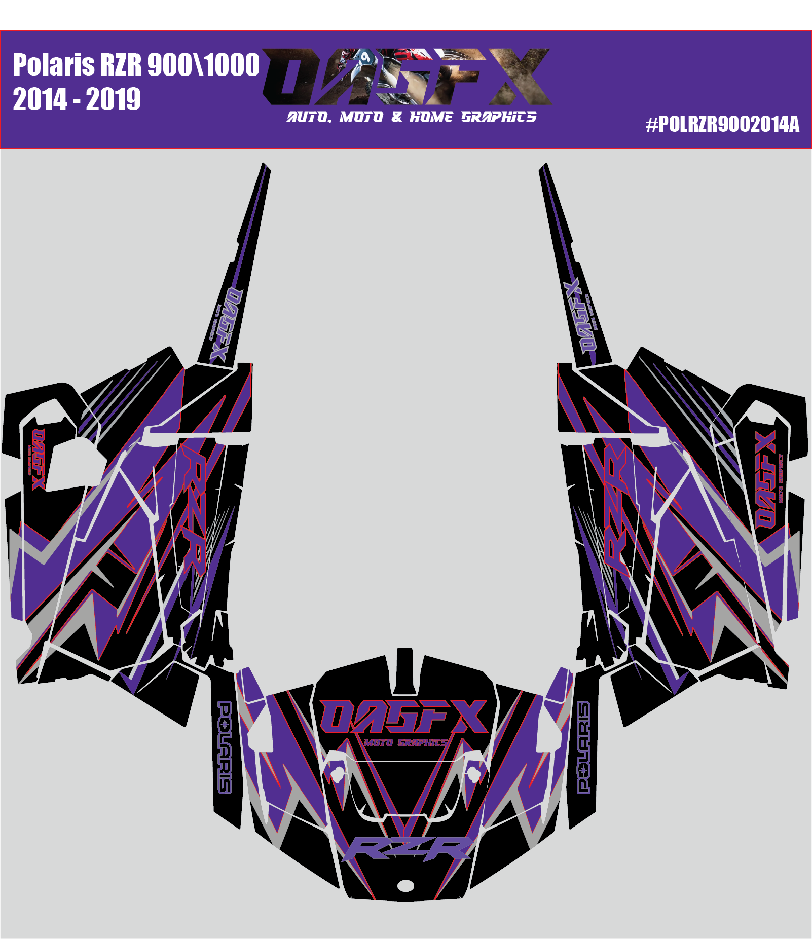 Graphics Kit for 2014 - 2019 Polaris RZR 900 & 1000
