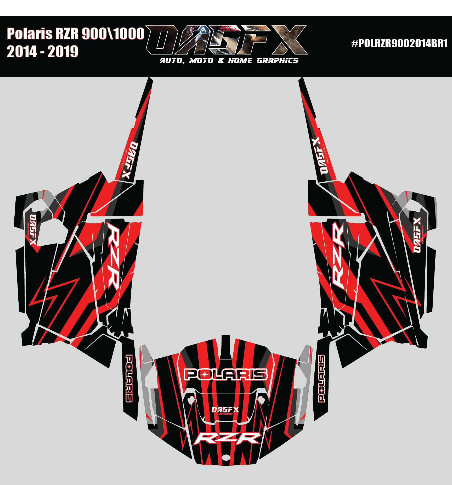 Graphics Kit for 2014 to 2019 Polaris RZR 900/1000