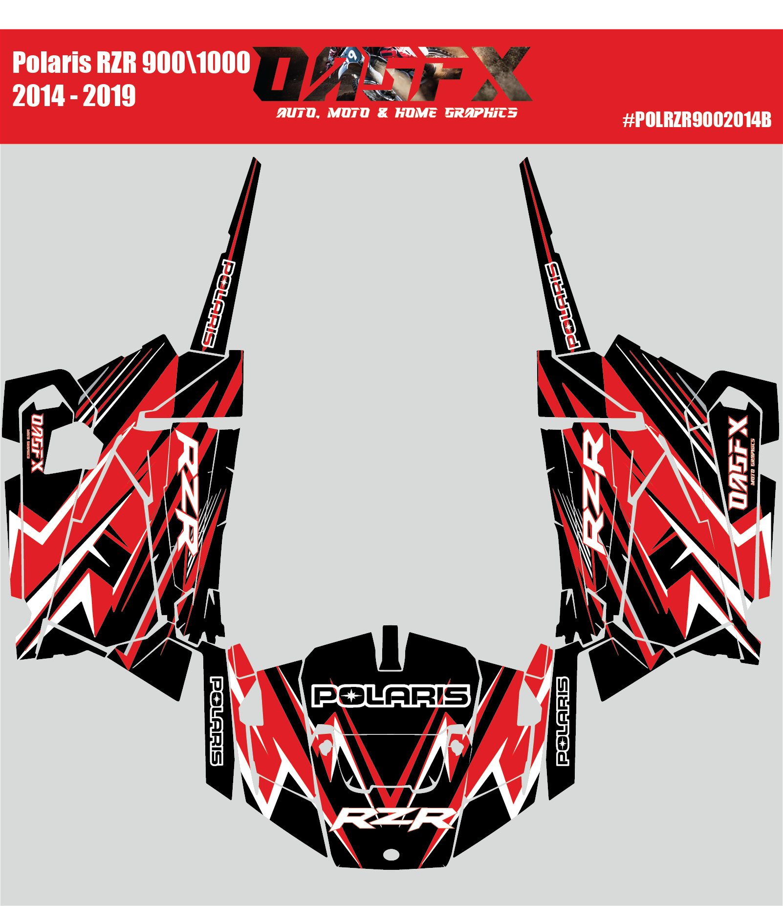 Graphics Kit for 2014 to 2019 Polaris RZR 900/1000