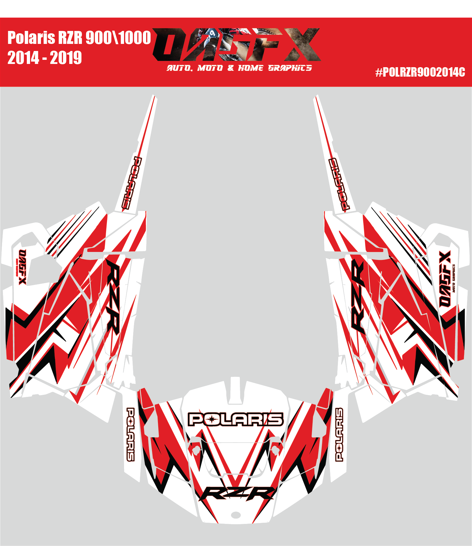 Graphics Kit for 2014 to 2019 Polaris RZR 900/1000