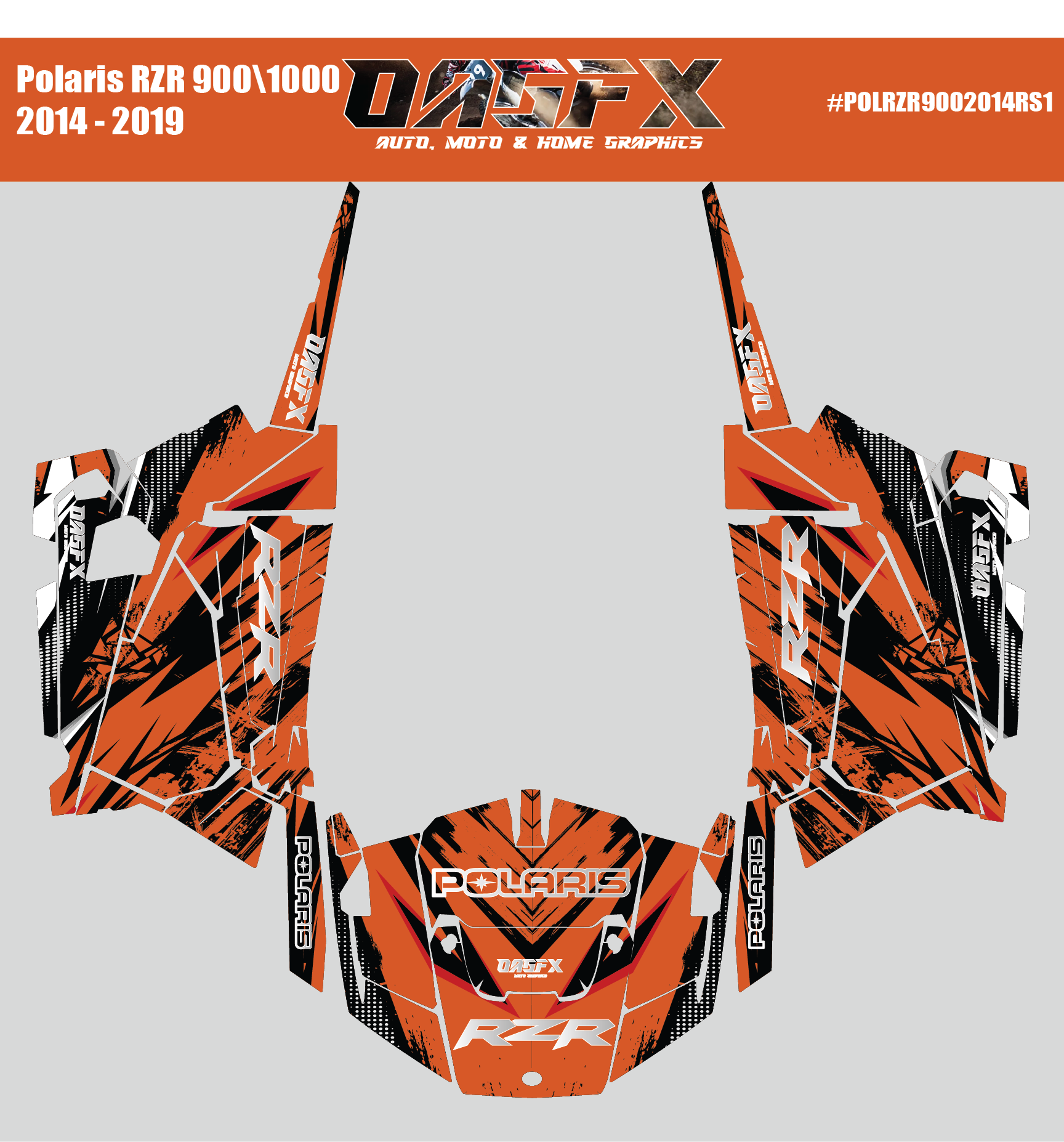 Graphics Kit for 2014 to 2019 Polaris RZR 900/1000