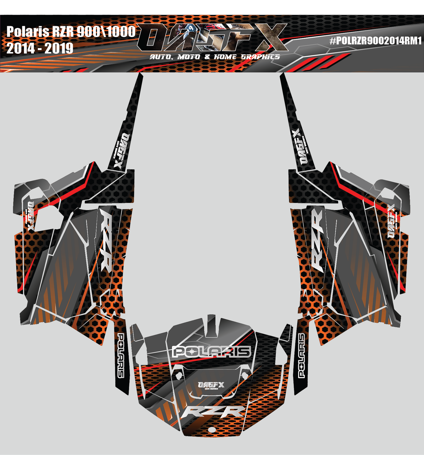 Graphics Kit for 2014 to 2019 Polaris RZR 900/1000