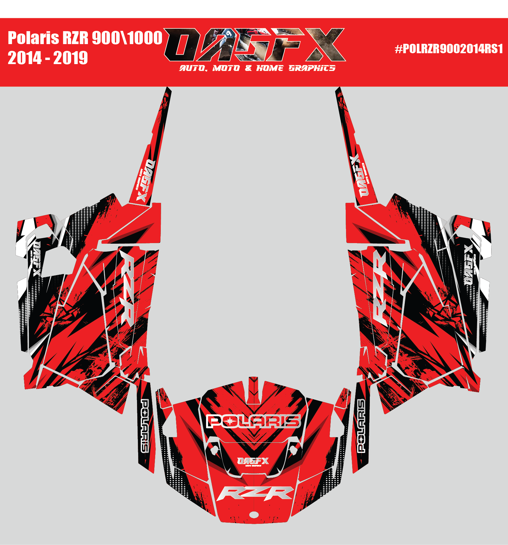Graphics Kit for 2014 to 2019 Polaris RZR 900/1000