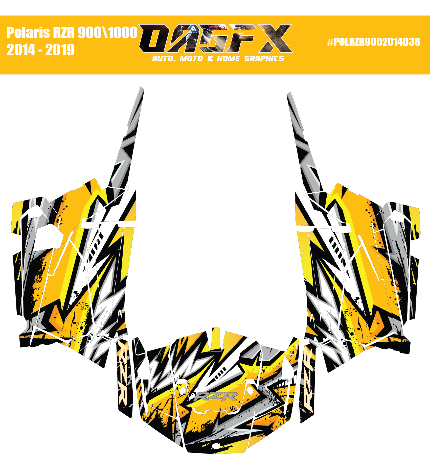 Graphics Kit for 2014 to 2019 Polaris RZR 900/1000