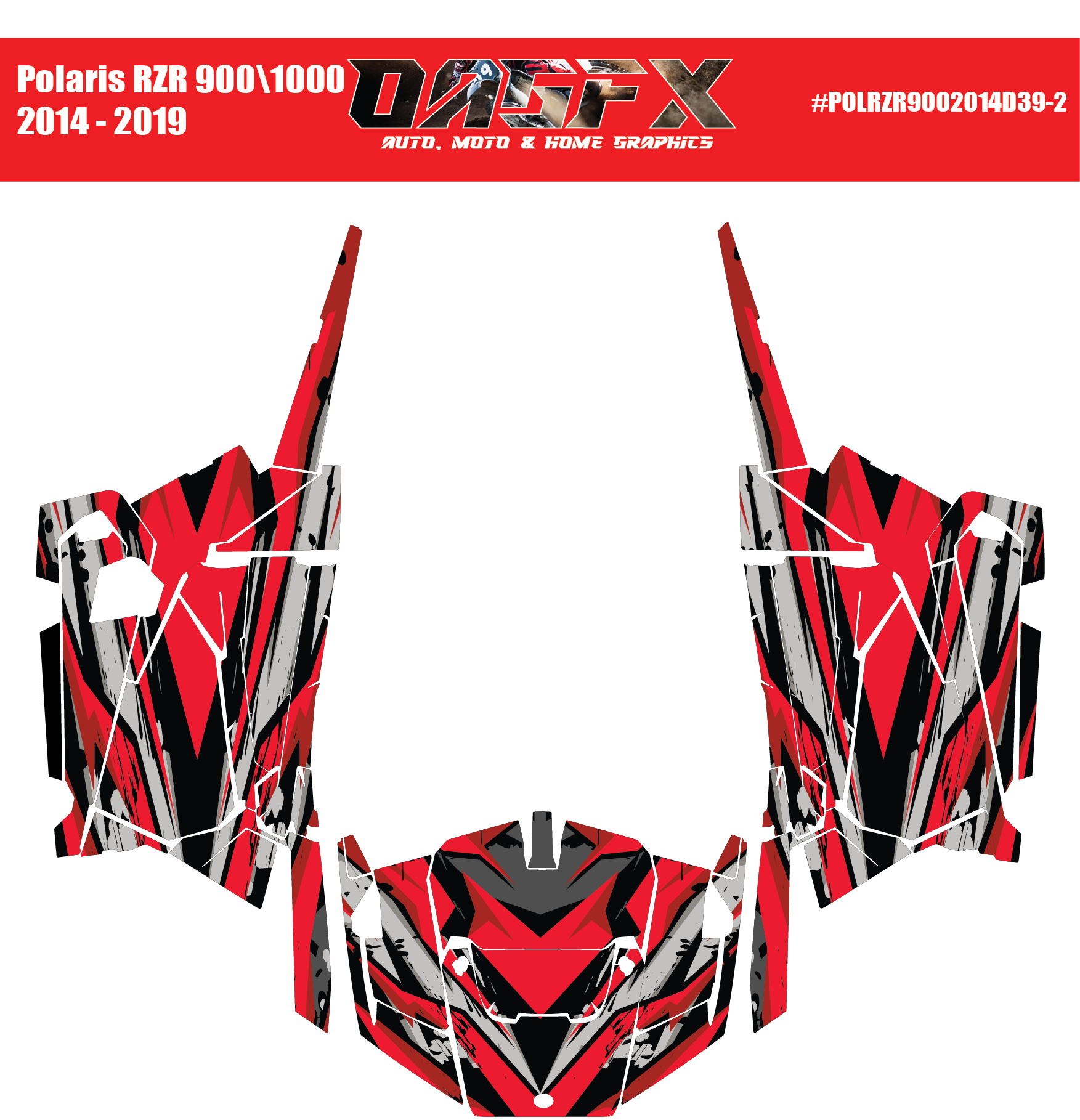 Graphics Kit for 2014 to 2019 Polaris RZR 900/1000