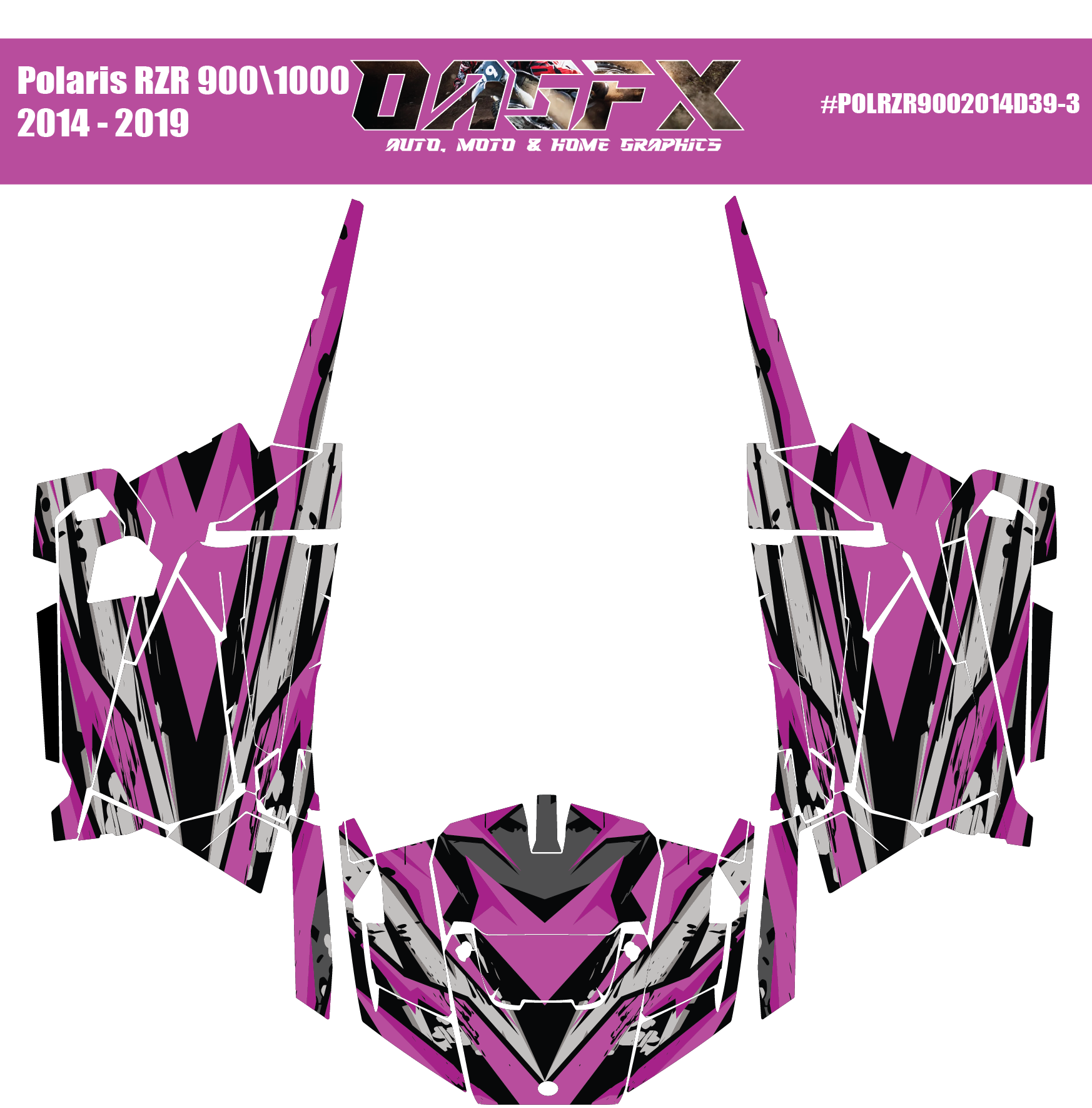 Graphics Kit for 2014 to 2019 Polaris RZR 900/1000