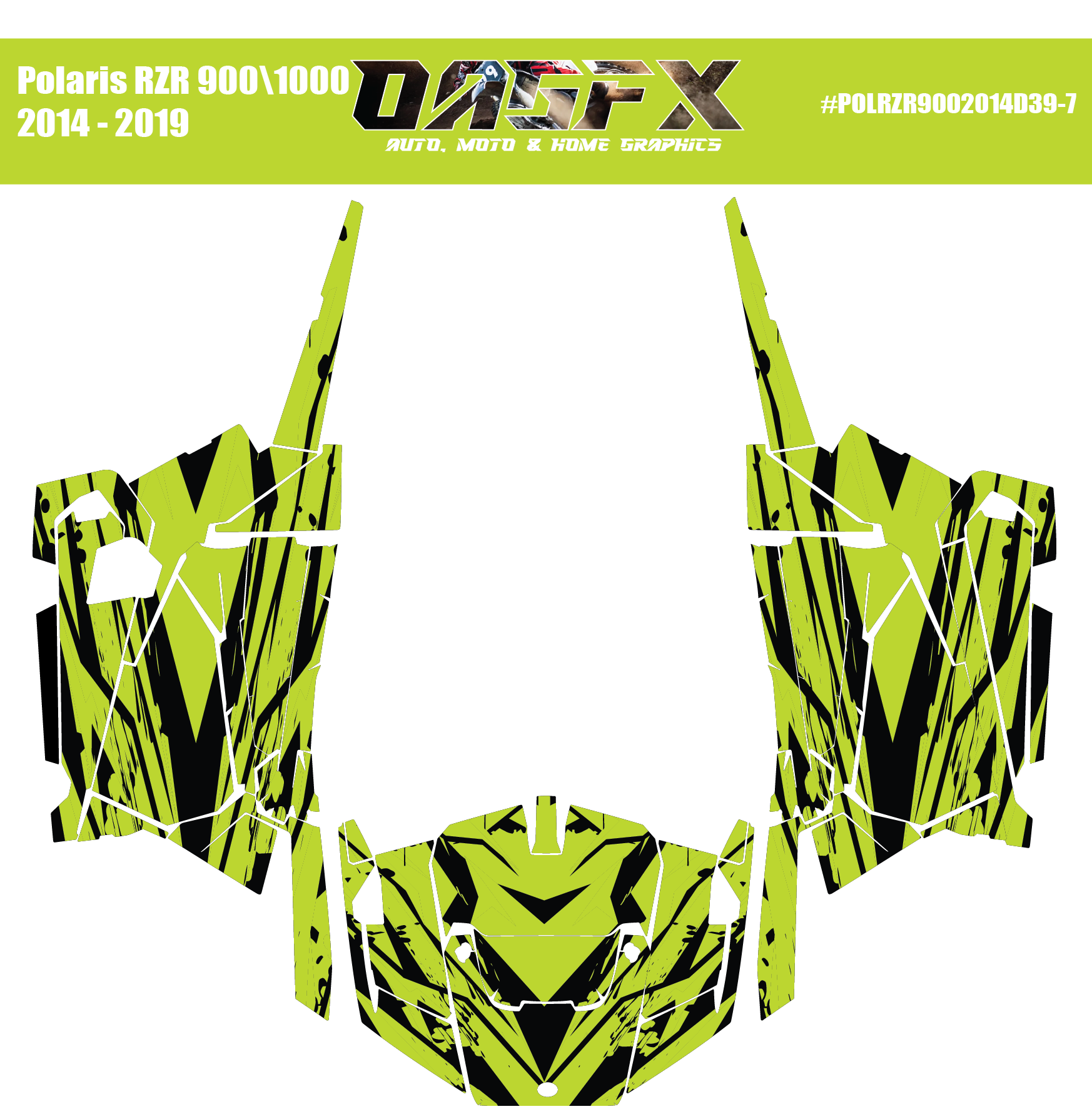 Graphics Kit for 2014 to 2019 Polaris RZR 900/1000