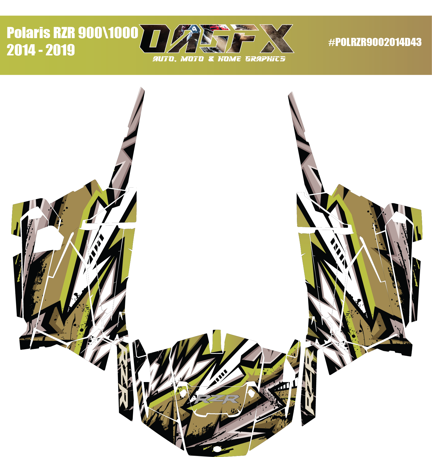 Graphics Kit for 2014 to 2019 Polaris RZR 900/1000