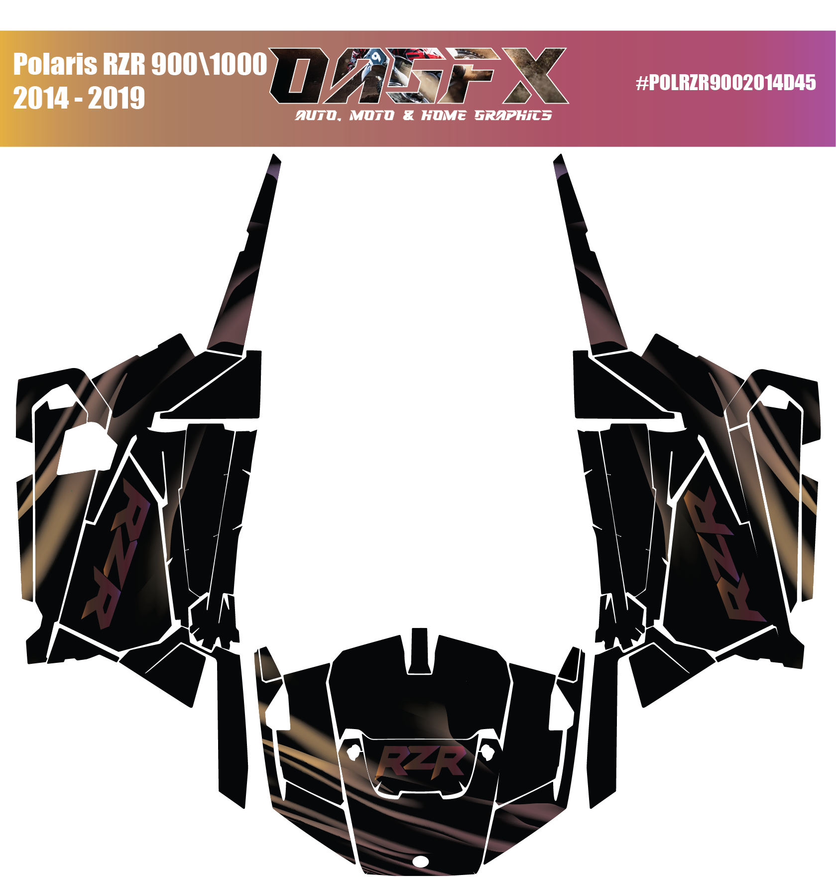 Graphics Kit for 2014 to 2019 Polaris RZR 900/1000