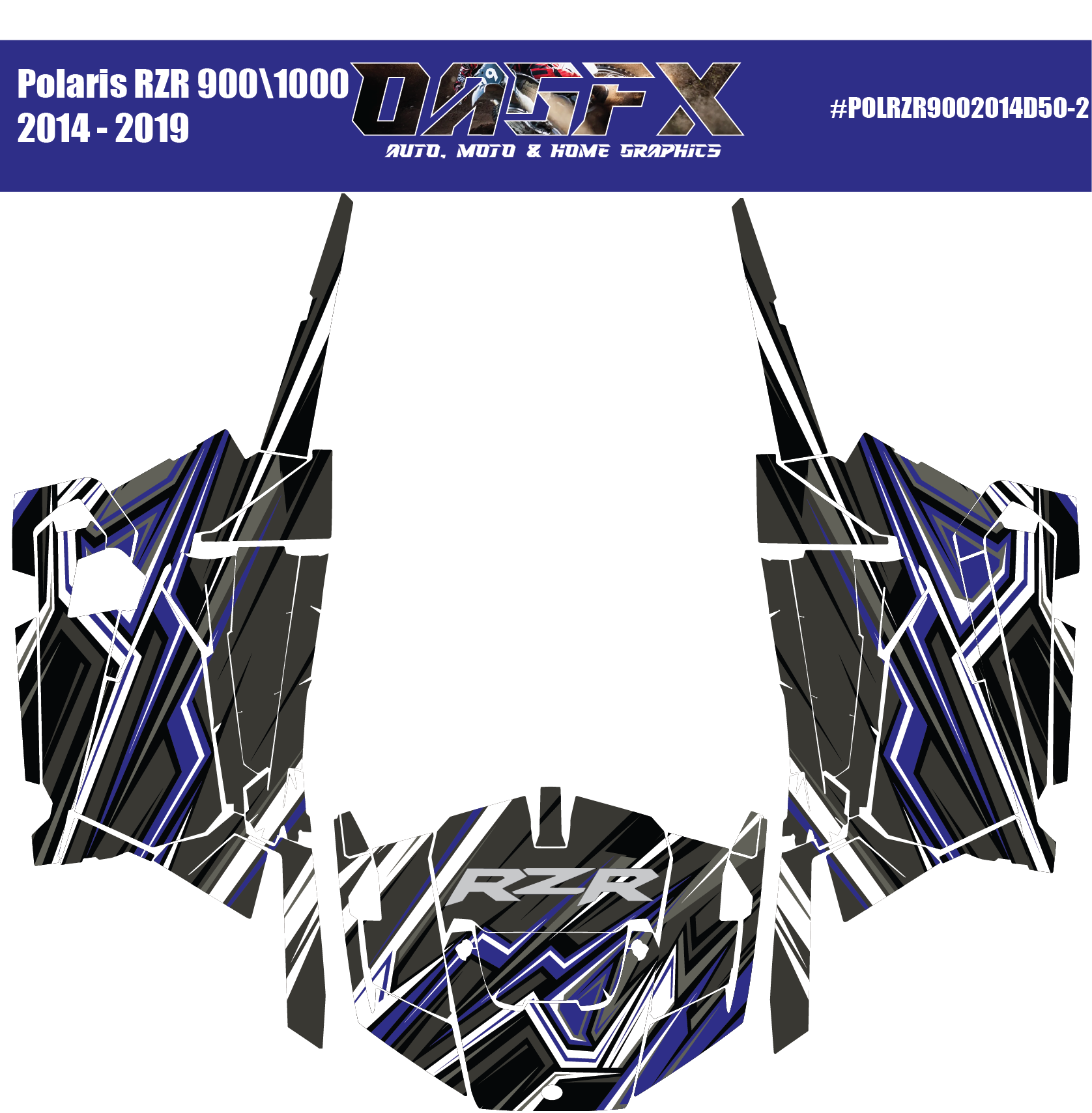 Graphics Kit for 2014 to 2019 Polaris RZR 900/1000