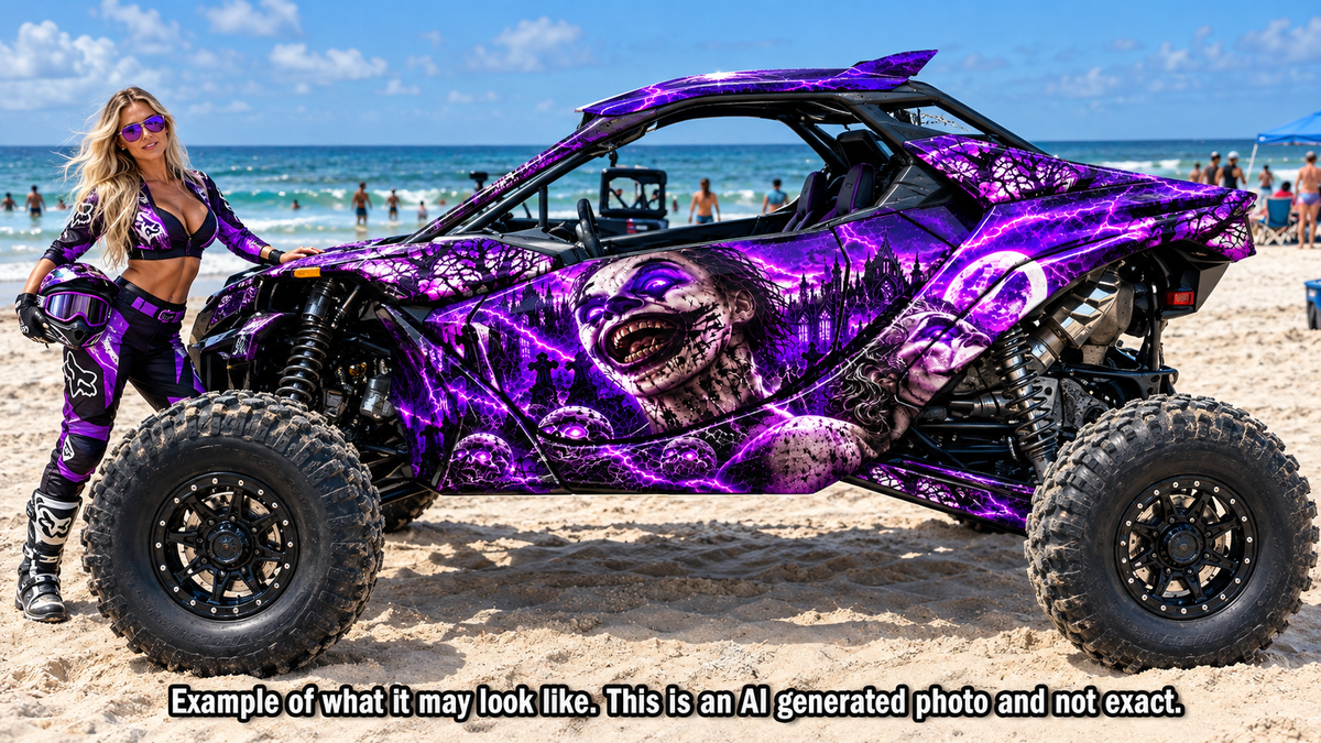 2024-2025 Can Am Maverick R RS Evil Joker Graphics Kit  Pro Edition