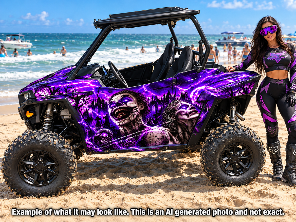 2014 + Polaris RZR 900 Evil Joker Graphics Kit