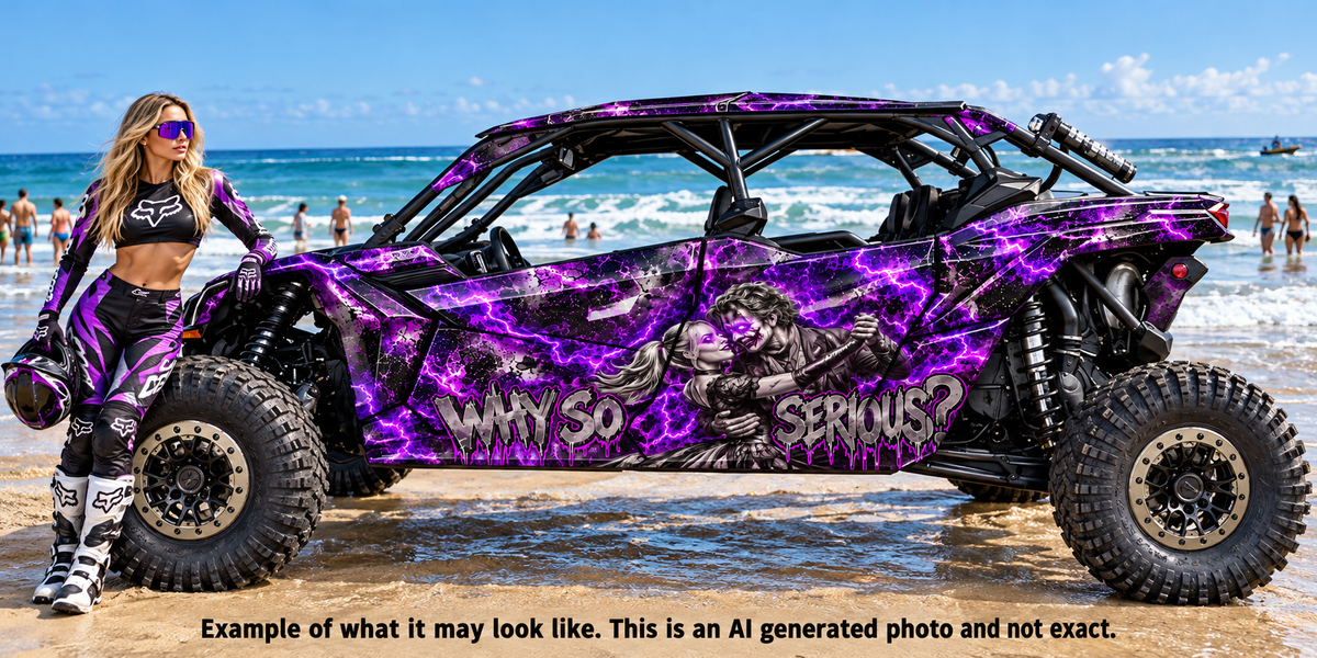 2017-2024 Can Am X3 Max 4 Door Maverick RR DS Joker Graphics Kit Why So Serious