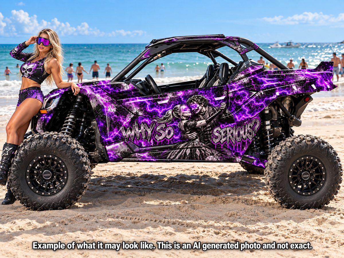2017 - 2024 Can Am X3 RR DS Maverick Joker Graphics Kit Why So Serious