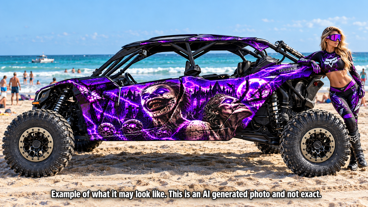 2017-2024 Can Am X3 Max 4 Door Maverick RR DS Evil Joker Graphics Kit