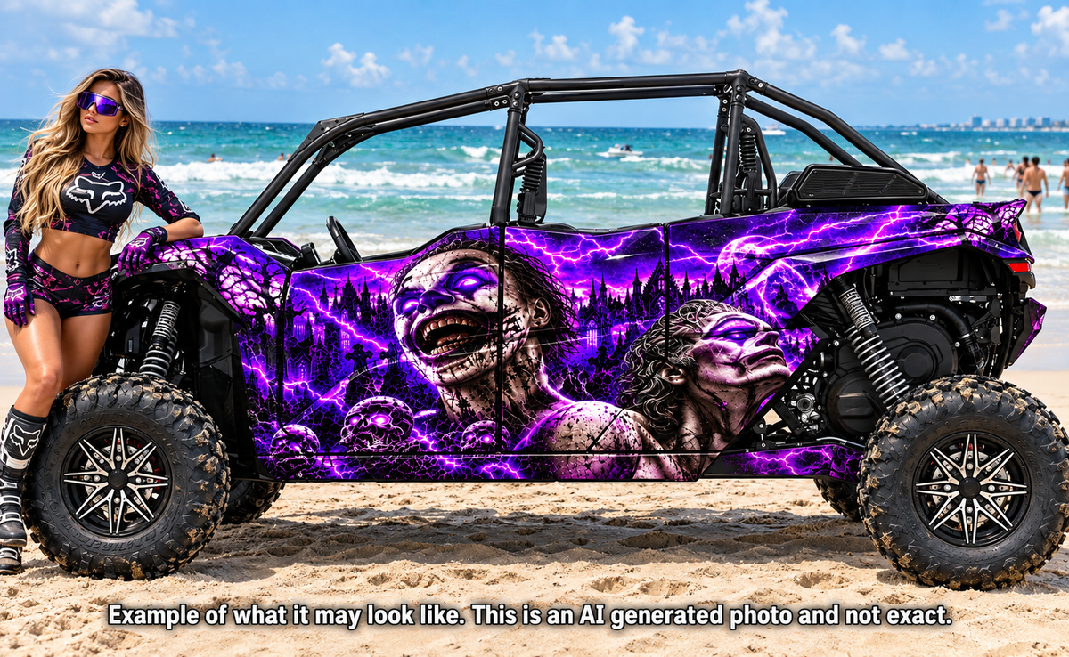 2020 - 2024 Kawasaki Teryx KRX 4 Door 1000 Evil Joker Graphic Kit