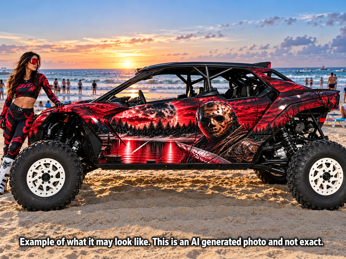 2025 Can Am Maverick R Max 4 Door Jason Voorhees Graphics Kit "Jason"