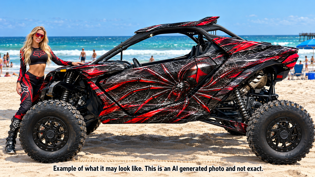 2024-2025 Can Am Maverick R RS Black Widow Graphics Kit  Pro Edition